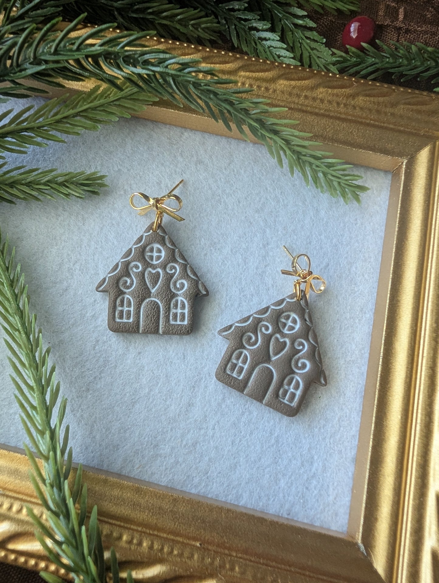 Gingerbread House Earrings