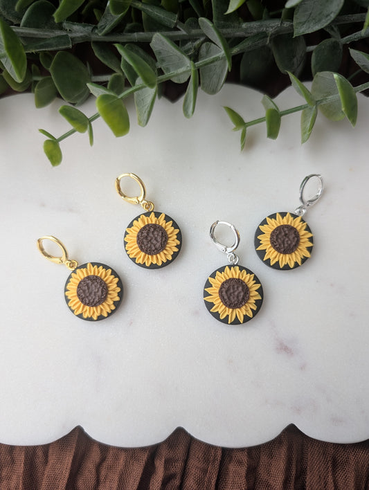 Sunflower Charm Earrings